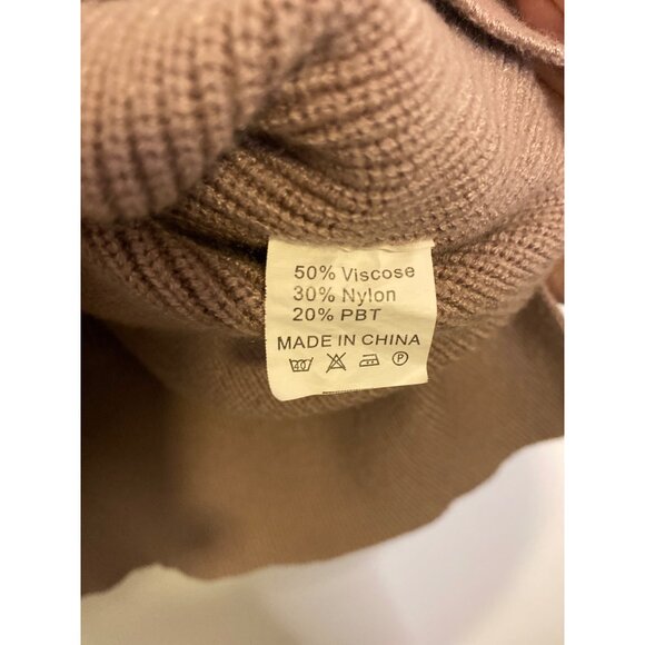Oversized Mauve Sweater Size M  Ribbed Texture & Dropped Shoulders - Picture 5 of 5
